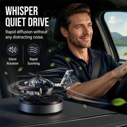 Solar Powered Rotating Helicopter Car Aroma Diffuser