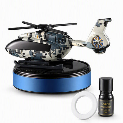 Solar Powered Rotating Helicopter Car Aroma Diffuser