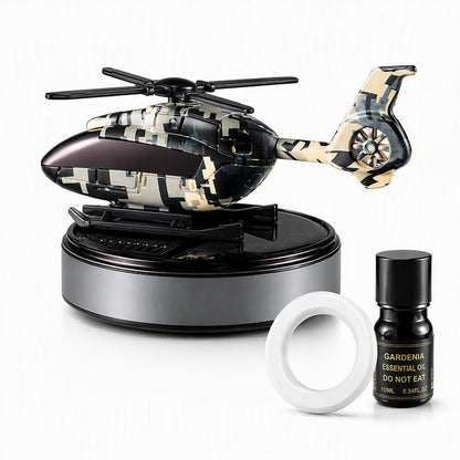 Solar Powered Rotating Helicopter Car Aroma Diffuser