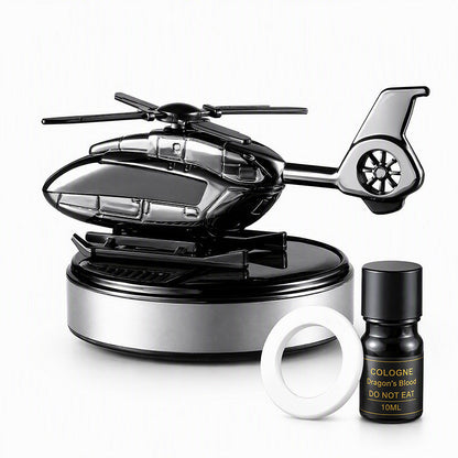 Solar Powered Rotating Helicopter Car Aroma Diffuser