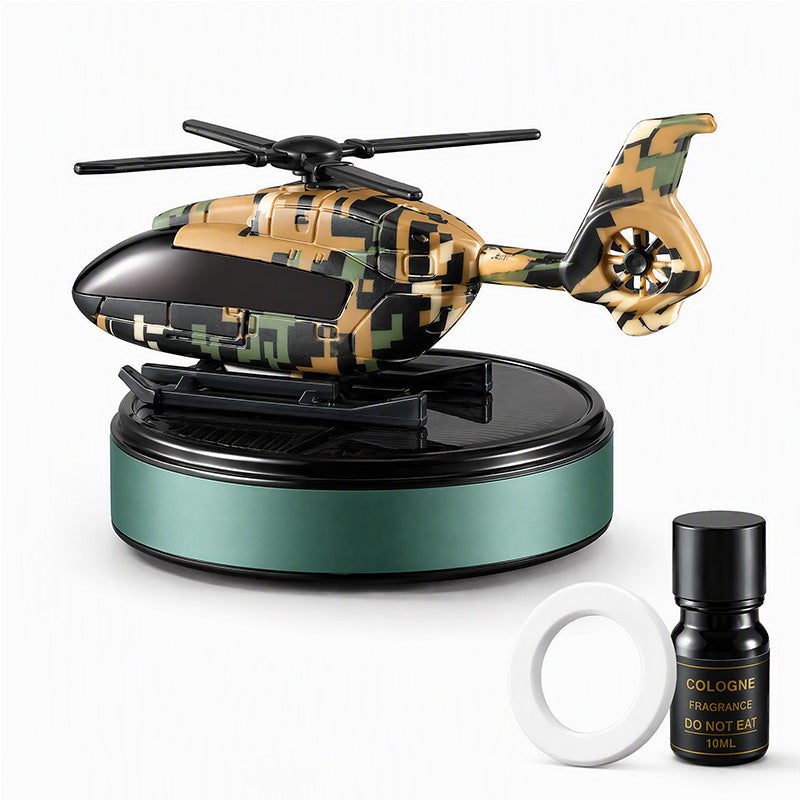 Solar Powered Rotating Helicopter Car Aroma Diffuser