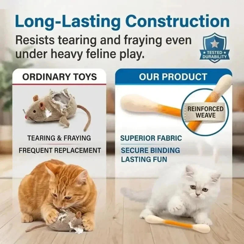 😻Interactive Swab Cat Toy with Catnip