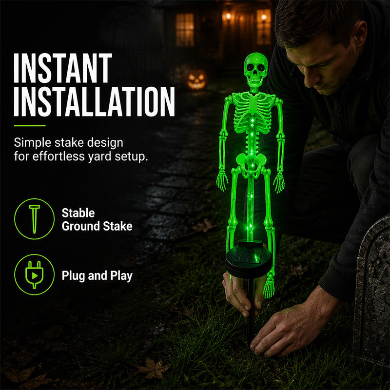 🎁2026 New Arrivals 50% OFF💥Solar Skull Garden Lights with Eerie Color-Changing Glow 👻Ideal For Haunted Yard, Porch & Walkway! 🪦💡