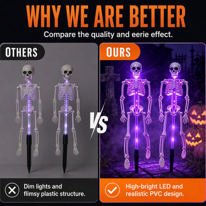 🎁2026 New Arrivals 50% OFF💥Solar Skull Garden Lights with Eerie Color-Changing Glow 👻Ideal For Haunted Yard, Porch & Walkway! 🪦💡