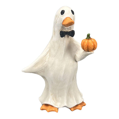 🎃BORING HALLOWEEN DECOR?🎃 Spooky Duck Set – Hand-Painted, 5 Characters, Weather-Resistant – For Shelves, Desks & Outdoors! 🦇
