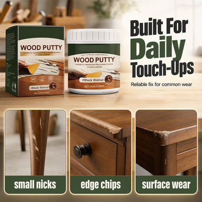 🔥FLASH SALE🔥 Wood Repair Filler Putty – Fills Cracks & Chips, Smooths Surfaces, Blends with Dark Wood – Easy Application!
