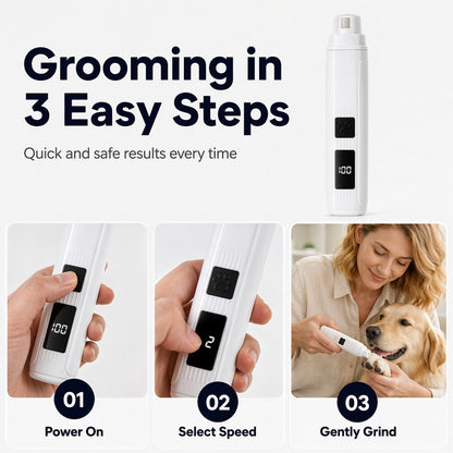 Electric Pet Nail Grinder with LED Power Display