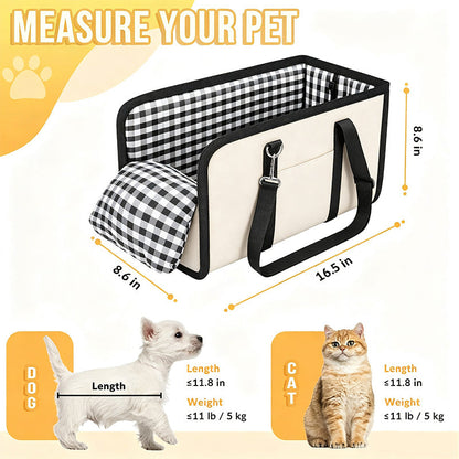 🐶50% OFF NOW!🎁 Secure Travel Pet Booster – Portable Dog Car Seat Booster, Safety Harness Included Soft Padded Pet Travel Carrier for Small & Medium Dogs