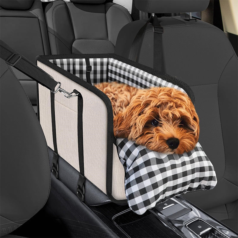🐶50% OFF NOW!🎁 Secure Travel Pet Booster – Portable Dog Car Seat Booster, Safety Harness Included Soft Padded Pet Travel Carrier for Small & Medium Dogs