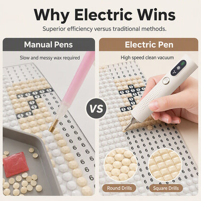 ⏳Time-Limited Special⏰Rechargeable Electric Diamond Pen✨Precise, Comfortable, Time‑Saving