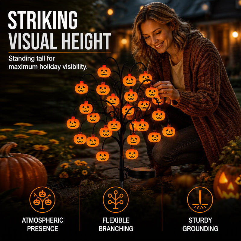 🥳2026 HOT SALE🥳💞50K+ SOLD!🎃🦇 50% OFF!👻Waterproof Halloween Pumpkin Solar Branch Lights