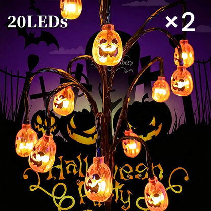 🥳2026 HOT SALE🥳💞50K+ SOLD!🎃🦇 50% OFF!👻Waterproof Halloween Pumpkin Solar Branch Lights