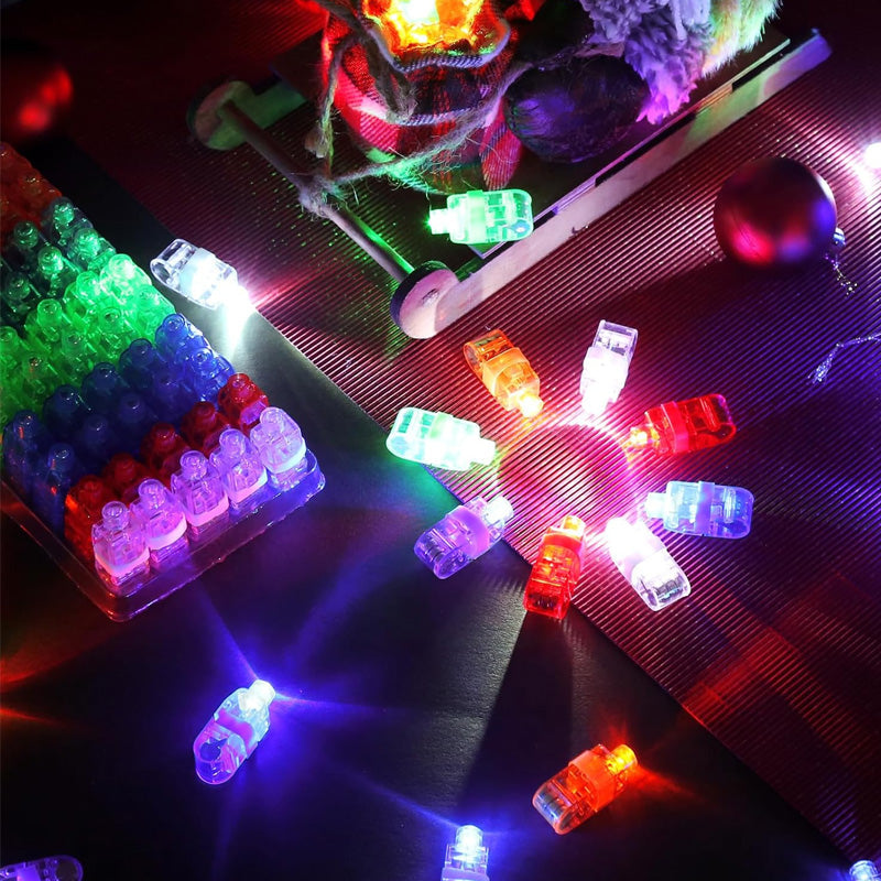 🔥🎉 HOT SALE – 50% OFF! 🌈 Mini Colourful LED Finger Lights – Fun Party Glow Flashlights with Elastic Bands ✨🖐️