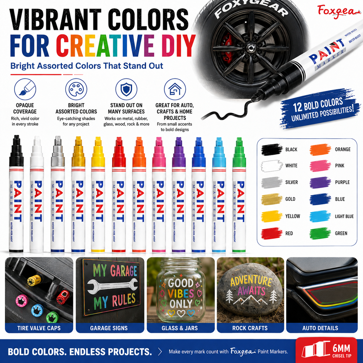 Waterproof Paint Marker Set