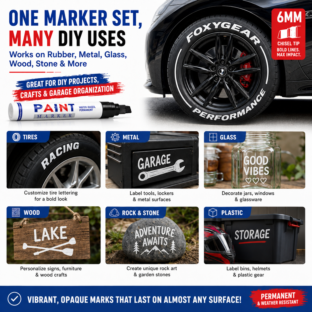 Waterproof Paint Marker Set