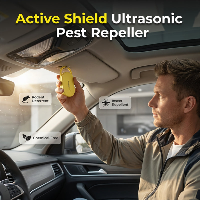 Portable Ultrasonic Pest Repeller with Hanging Hook for Car