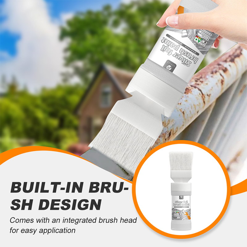 💰 Instant Discount ⏳Water-Based Metallic Silver Paint with Built-in Brush