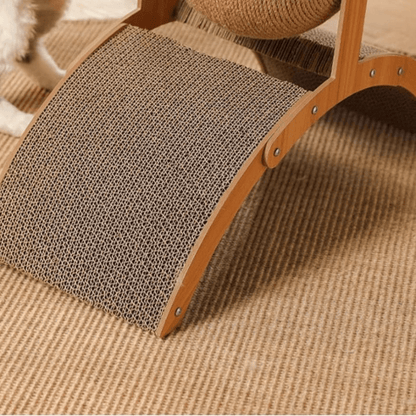 ⏳Sisal Cat Scratcher Ball with Cardboard Pad, 2‑in‑1 Cat Scratching Toy