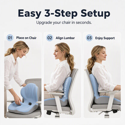 🪑Ergonomic memory foam seat cushion with back support