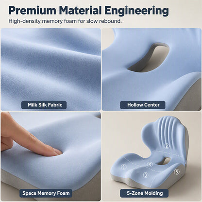 🪑Ergonomic memory foam seat cushion with back support