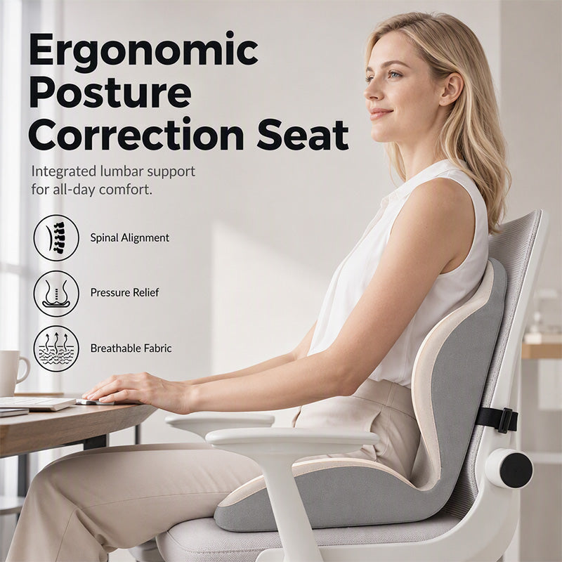 🪑Ergonomic memory foam seat cushion with back support