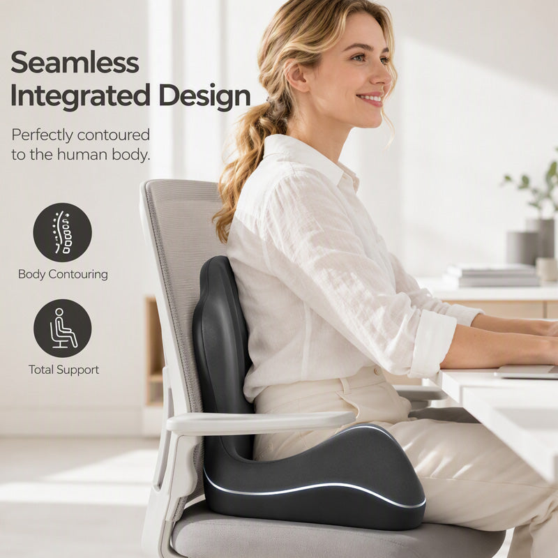 🪑Ergonomic memory foam seat cushion with back support