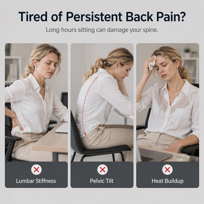 🪑Ergonomic memory foam seat cushion with back support