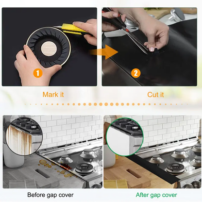 🍳 Stop Scrubbing Burnt-On Grease – Reusable Gas Hob Protectors, Heat-Resistant to 260°C. £9.78. UK Stock