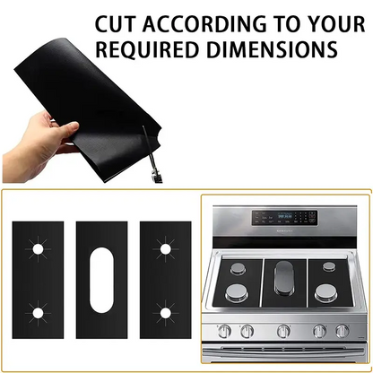 🍳 Stop Scrubbing Burnt-On Grease – Reusable Gas Hob Protectors, Heat-Resistant to 260°C. £9.78. UK Stock