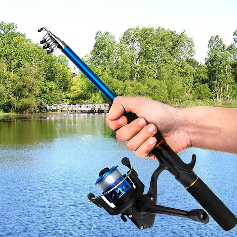 Telescoping Fishing Rod and Reel Set