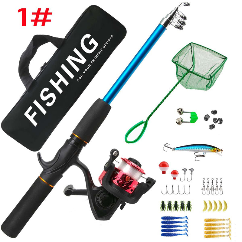 Telescoping Fishing Rod and Reel Set