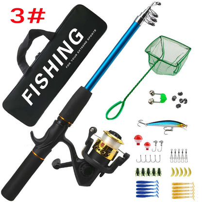 Telescoping Fishing Rod and Reel Set