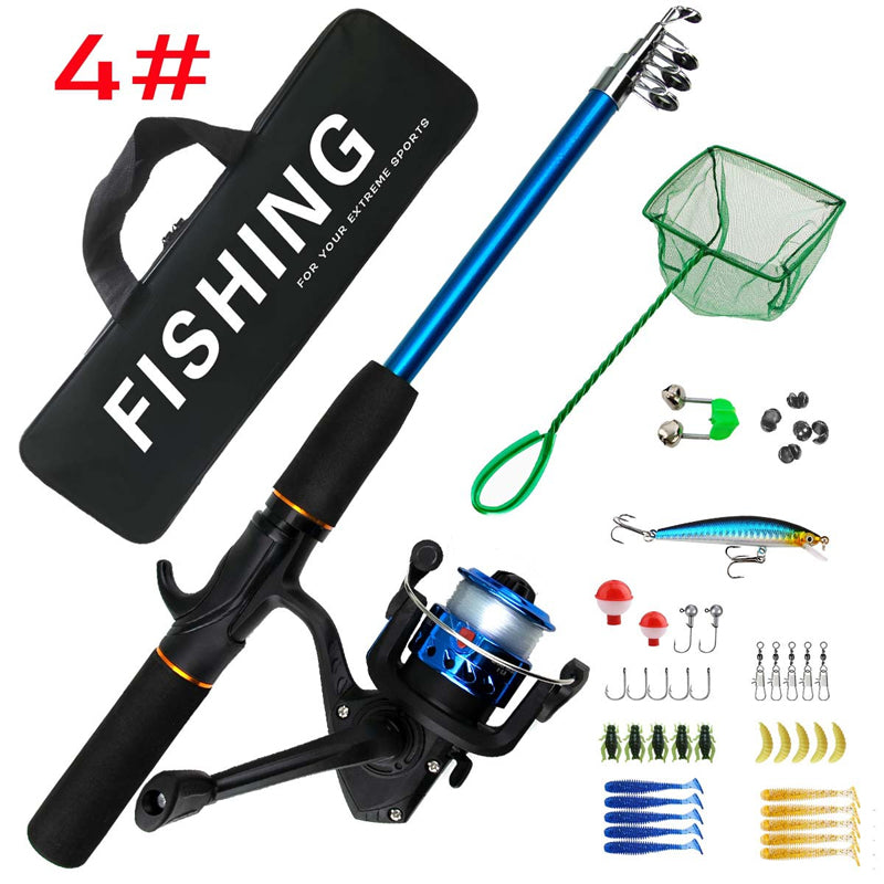 Telescoping Fishing Rod and Reel Set