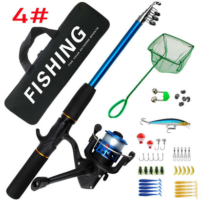 Telescoping Fishing Rod and Reel Set