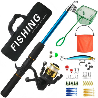 Telescoping Fishing Rod and Reel Set