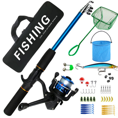 Telescoping Fishing Rod and Reel Set