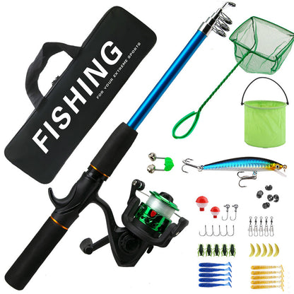 Telescoping Fishing Rod and Reel Set