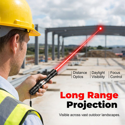 🔦 Rechargeable Red or Green Laser Pointer with Pattern Heads