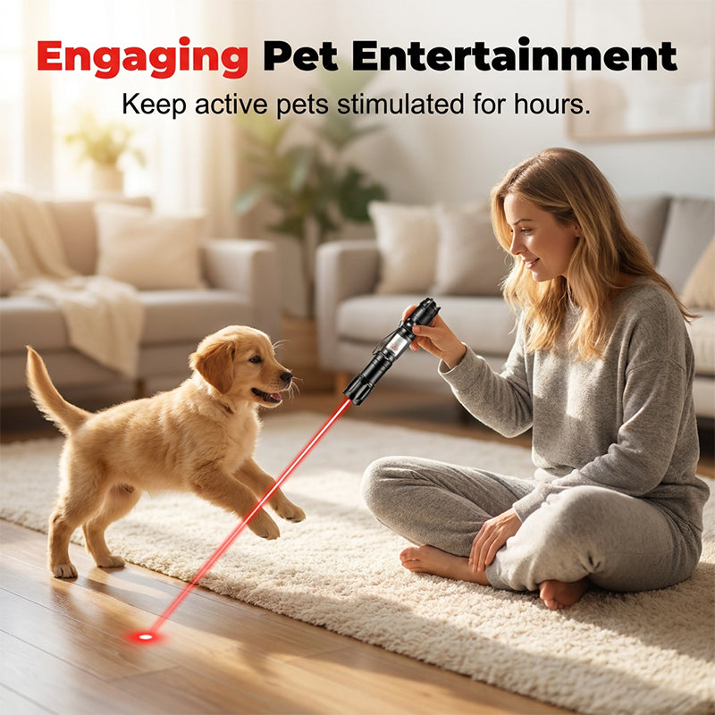 🔦 Rechargeable Red or Green Laser Pointer with Pattern Heads