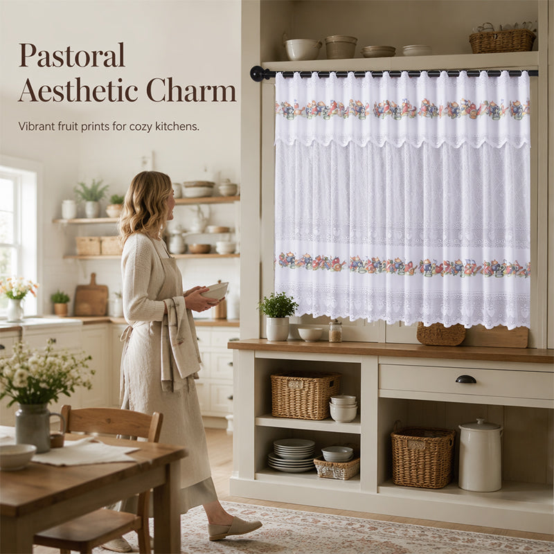 ✨ Time‑Limited Offer ⚡Retro Lace Short Kitchen Curtain
