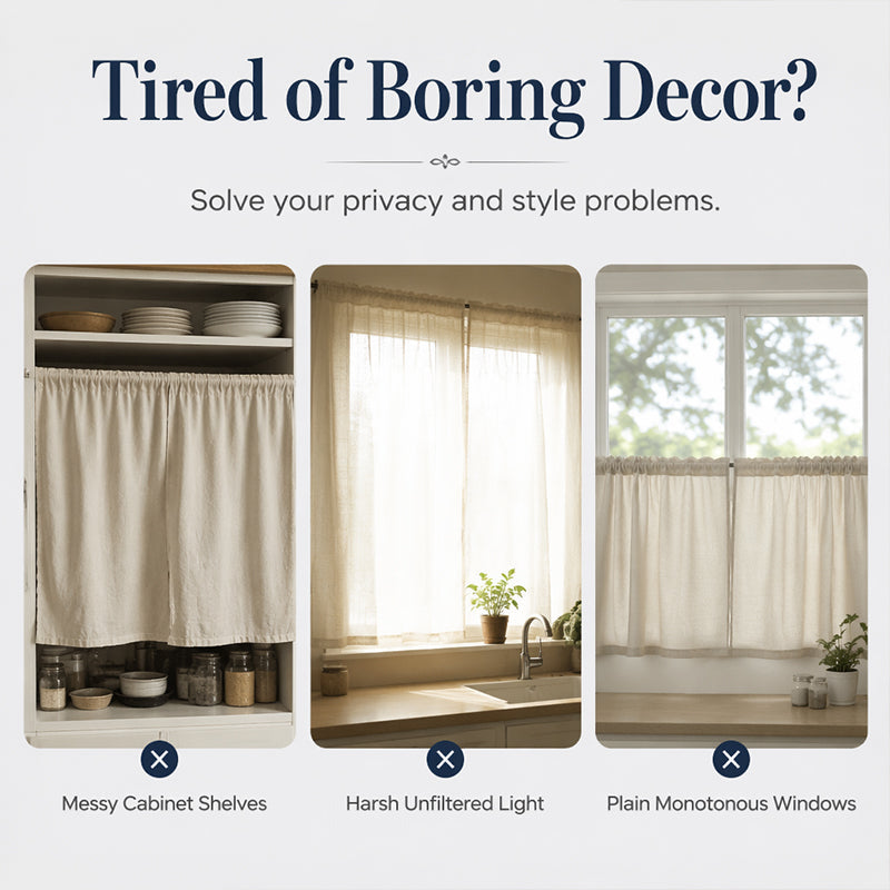 ✨ Time‑Limited Offer ⚡Retro Lace Short Kitchen Curtain