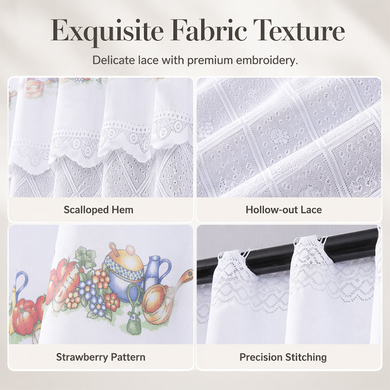✨ Time‑Limited Offer ⚡Retro Lace Short Kitchen Curtain