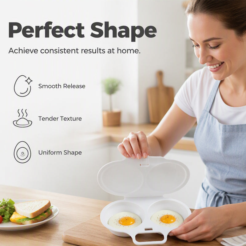 🥳2026 HOT SALE🥳💞50K+ SOLD! 🥚✨ 50% OFF + BUY 1 GET 1 FREE! Dual Cavity Microwave Egg Poacher – Quick oil‑free cooking, food‑grade PP & versatile. Perfect for busy mornings – healthy breakfast in minutes! ⚡🍳