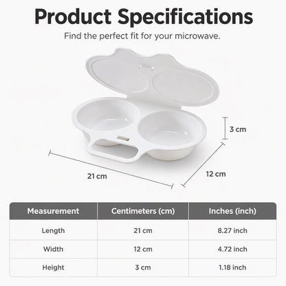 🥳2026 HOT SALE🥳💞50K+ SOLD! 🥚✨ 50% OFF + BUY 1 GET 1 FREE! Dual Cavity Microwave Egg Poacher – Quick oil‑free cooking, food‑grade PP & versatile. Perfect for busy mornings – healthy breakfast in minutes! ⚡🍳