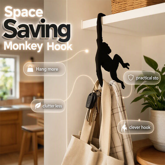 🍌😄 LIMITED TIME 50% OFF! 🪩Monkey Shaped Banana Hook – Hang Fruit, Keys & Bags with Playful Storage Personality