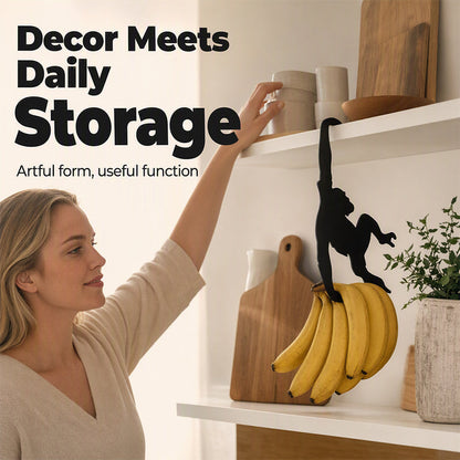 🍌😄 LIMITED TIME 50% OFF! 🪩Monkey Shaped Banana Hook – Hang Fruit, Keys & Bags with Playful Storage Personality