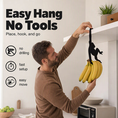 🍌😄 LIMITED TIME 50% OFF! 🪩Monkey Shaped Banana Hook – Hang Fruit, Keys & Bags with Playful Storage Personality