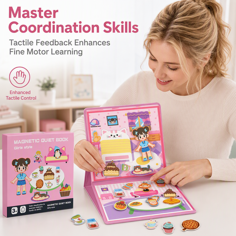 🥳2026 HOT SALE🥳 🧩 50% OFF! Kids Magnetic Quiet Book – Foldable scenes, magnetic play & educational fun. Boosts creativity & learning – perfect for boys & girls! 🎨🧒