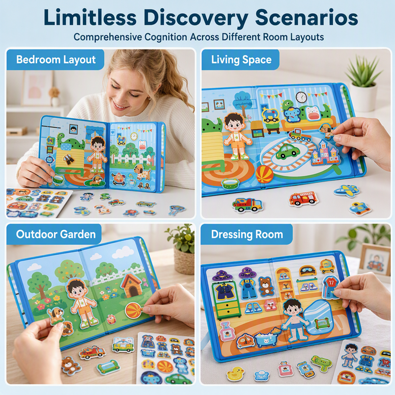 🥳2026 HOT SALE🥳 🧩 50% OFF! Kids Magnetic Quiet Book – Foldable scenes, magnetic play & educational fun. Boosts creativity & learning – perfect for boys & girls! 🎨🧒