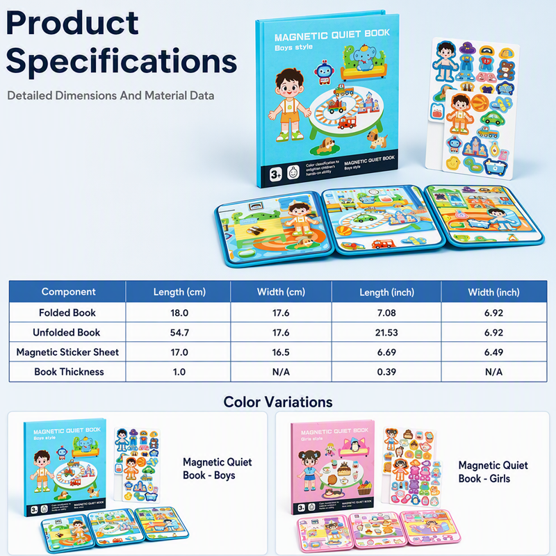 🥳2026 HOT SALE🥳 🧩 50% OFF! Kids Magnetic Quiet Book – Foldable scenes, magnetic play & educational fun. Boosts creativity & learning – perfect for boys & girls! 🎨🧒